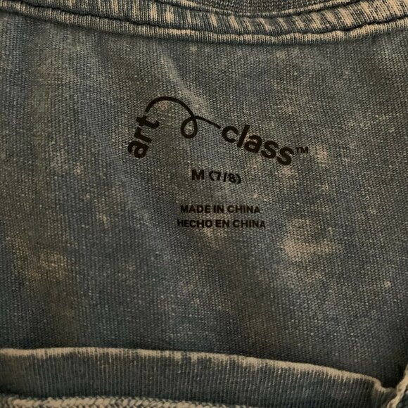 Art Class Girls Blue Chambray Sleeveless A-Line Dress - Picture 3 of 4